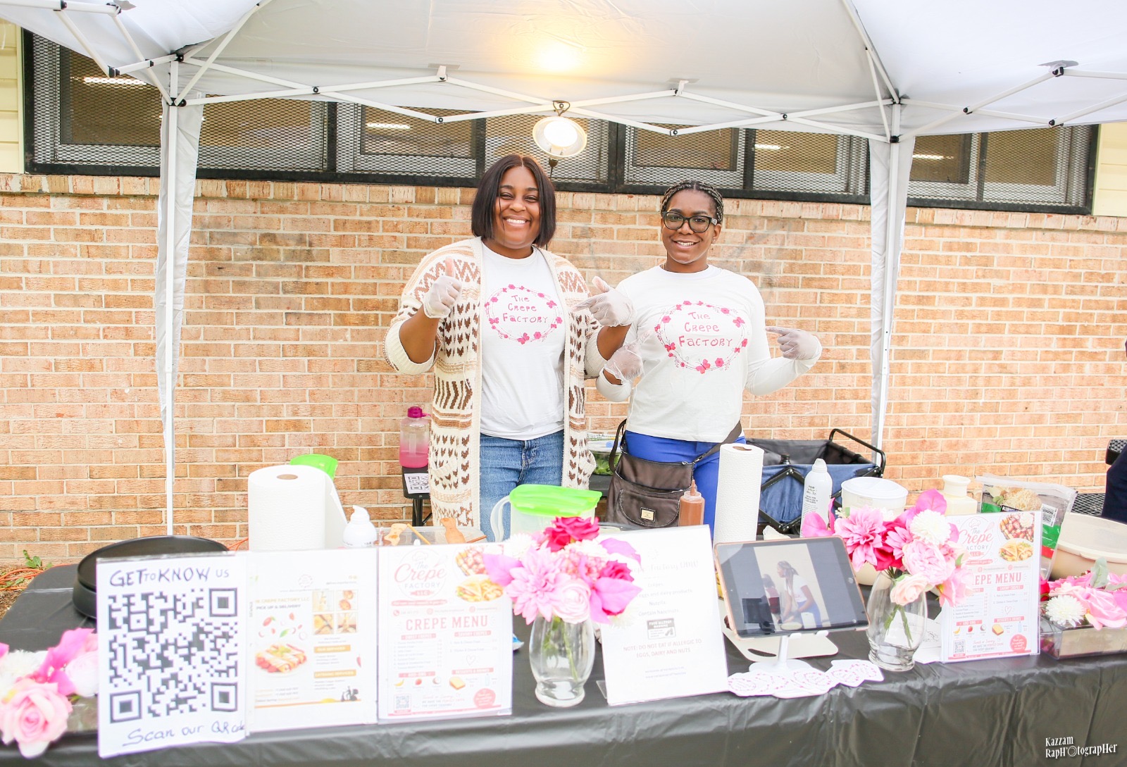 The Crepe Factory team at the booth